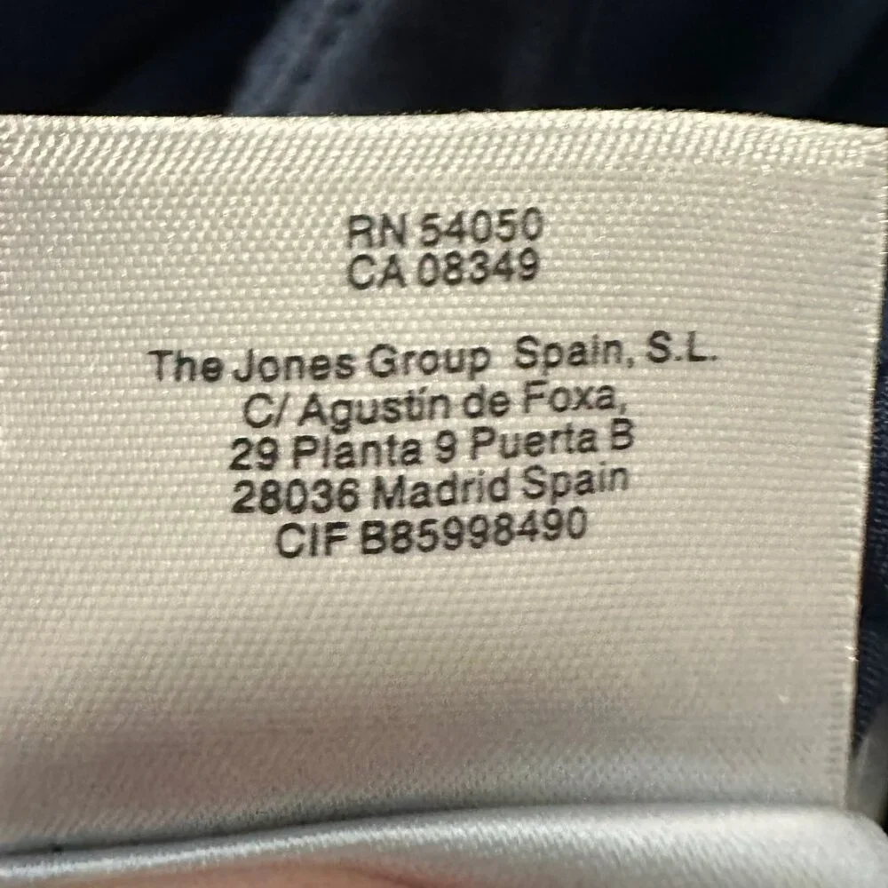 Anne Klein Navy Blue Polka Dot Faux Wrap Dress - Size 6 - Picture 7 of 9